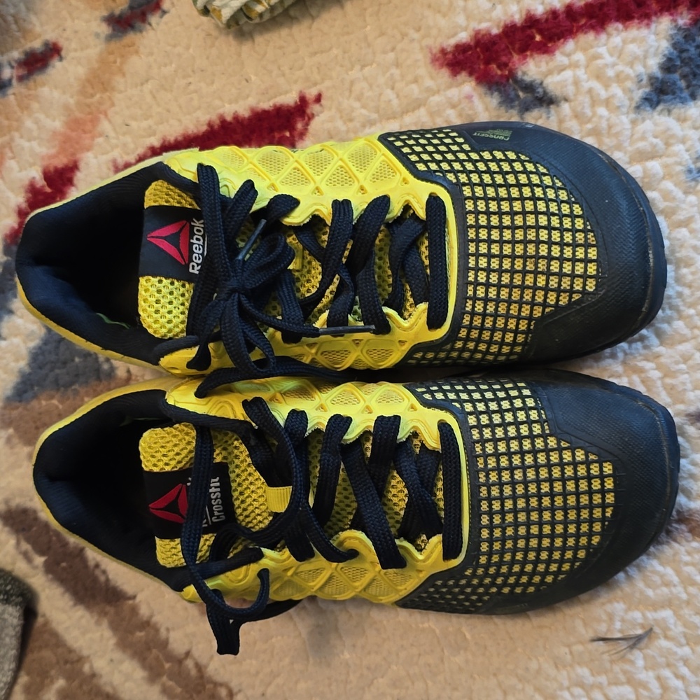Reebok Crossfit Nano 9 Womens Sz 7 M Shoes Yellow Athletic Training Sneaker